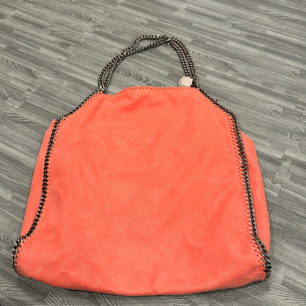 Stella McCartney Maxi Falabella Tote in peach; see photos for wear and tear